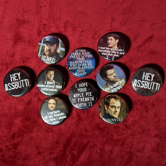 Hot Topic Accessories Set Of Classic Hot Topic Supernatural Pins